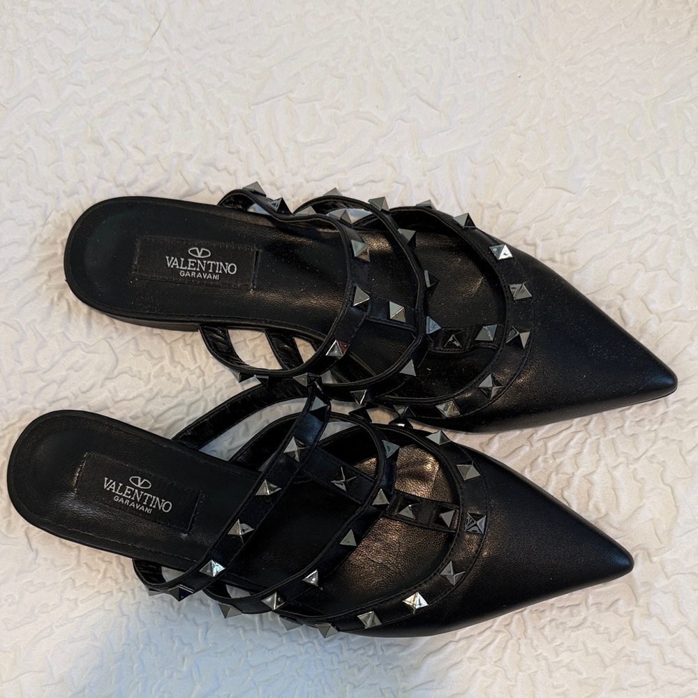 Valentino Black Studded Mules